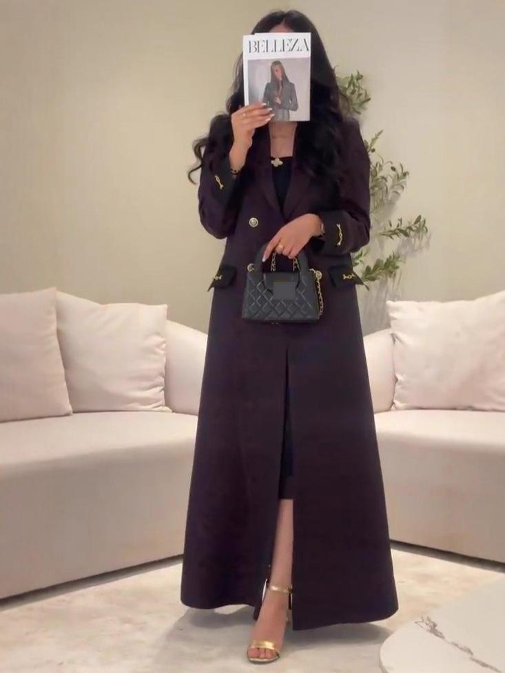 Autumn Winter British Trench Coat Women Mid Length Socialite Trench Coat