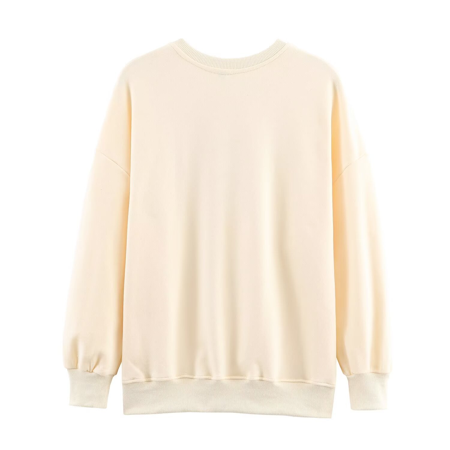 Pull imprimé à col rond pour femme, décontracté et ample, idéal pour l'automne