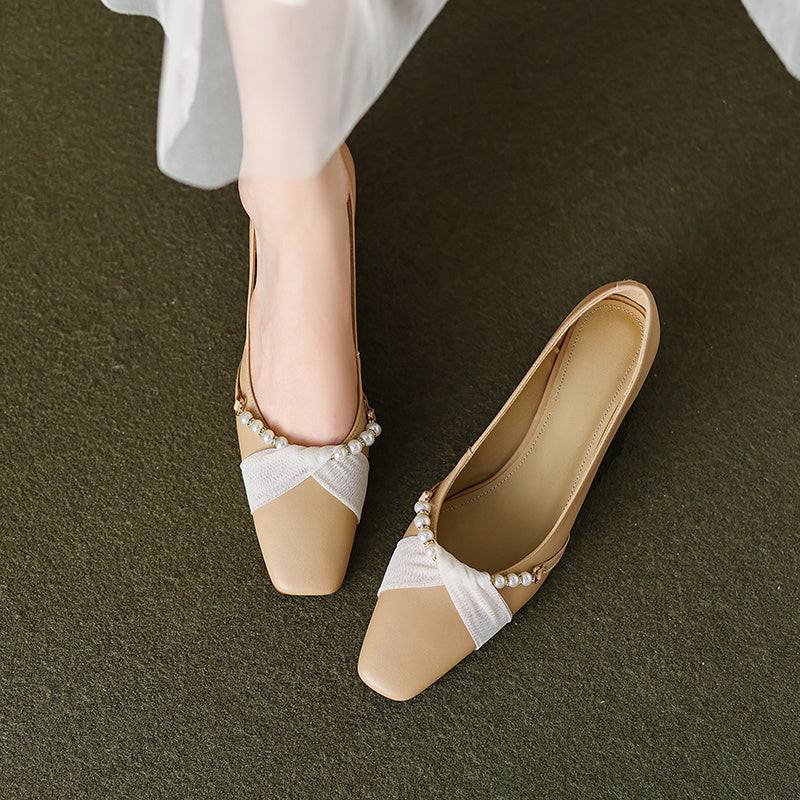 Elegant Pearl Decoration Fashion Lady's Shoes