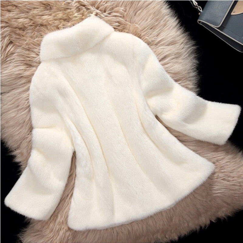 Women Overcoats Whole Mink Fur Jacket Mink Fur Stand Collar Fur Short Casual Slimming Jacket