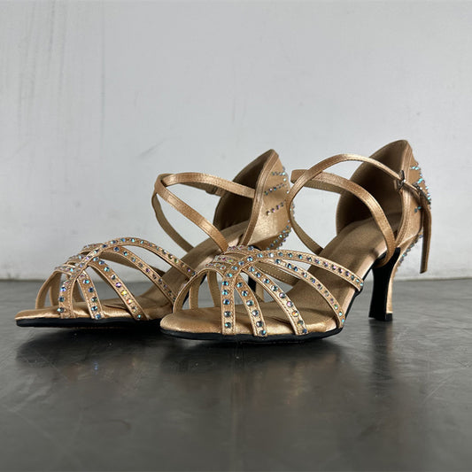 Diamond Latin Dance Shoes Women's High Heel Dancing Shoes