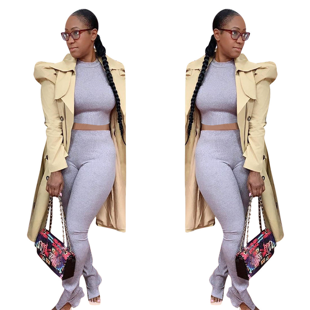 Women Clothing All-Match Casual Long Trench Coat Women Clothing