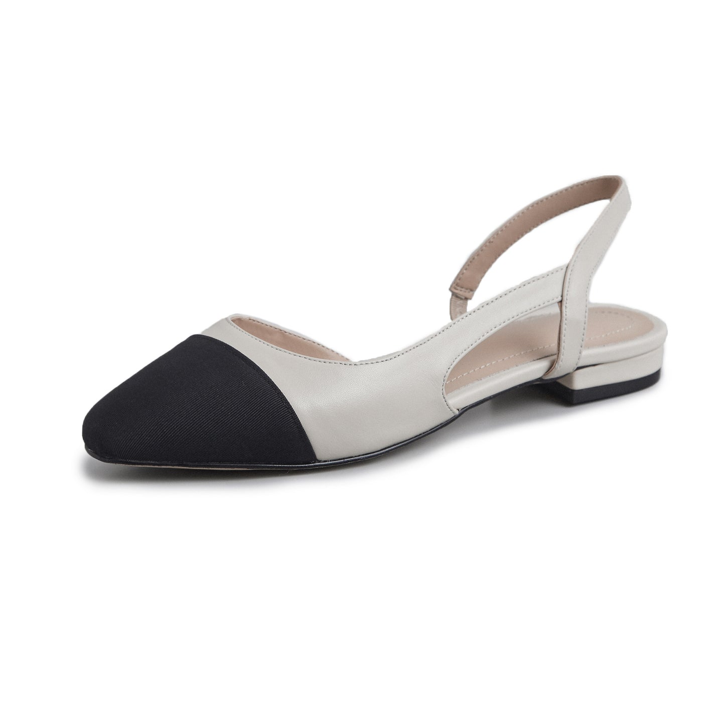 Women's Spring New Color-blocking Leather Empty Sandals