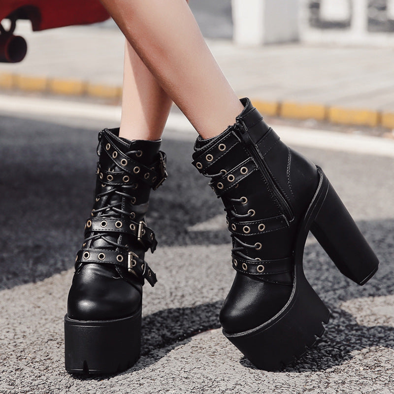 Autumn Winter Sexy Nightclub Platform Martin Boots