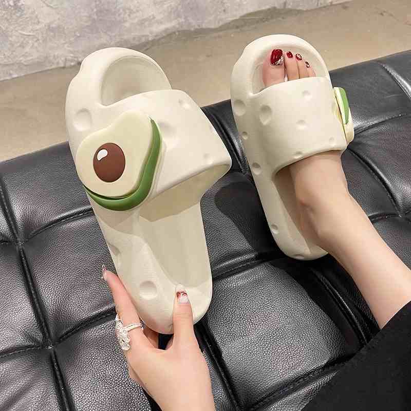 Cute Slip-on Slippers Women's Thick-soled Non-slip Sandals