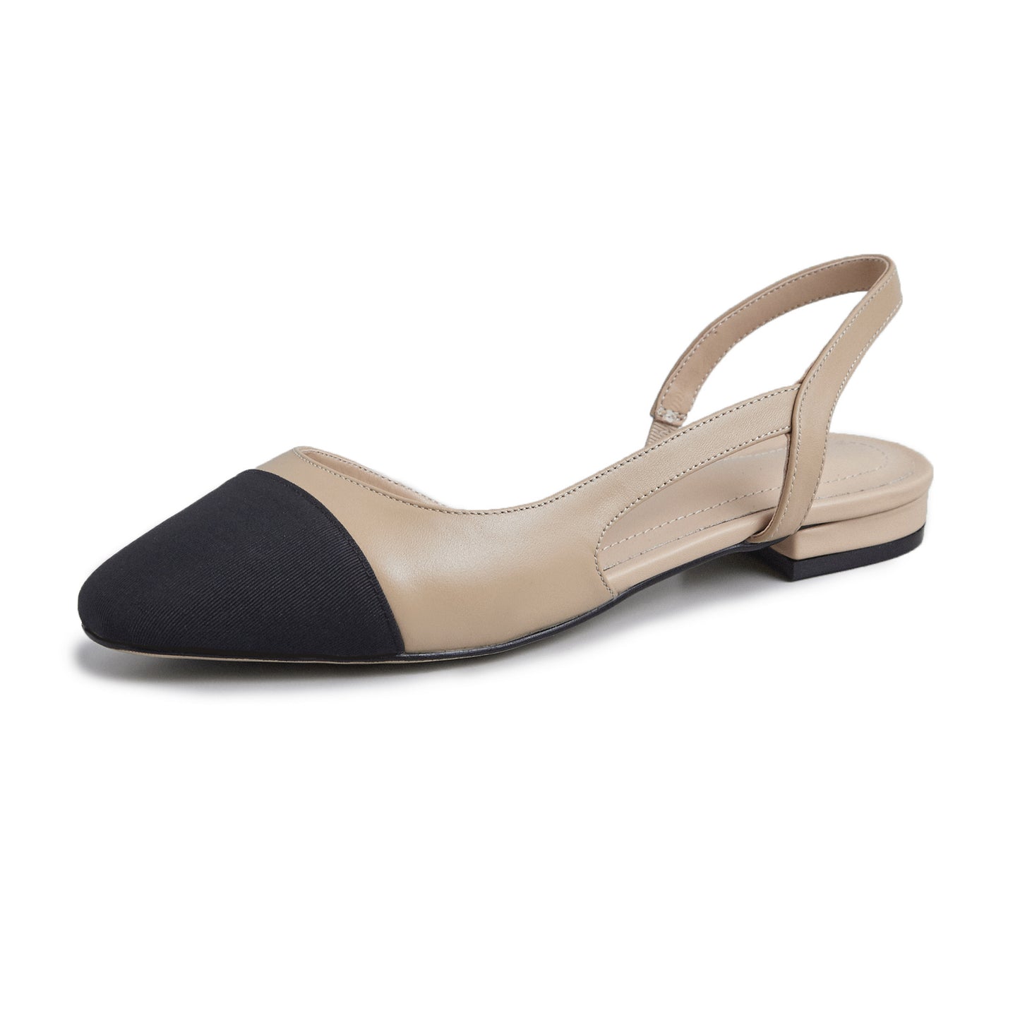Women's Spring New Color-blocking Leather Empty Sandals