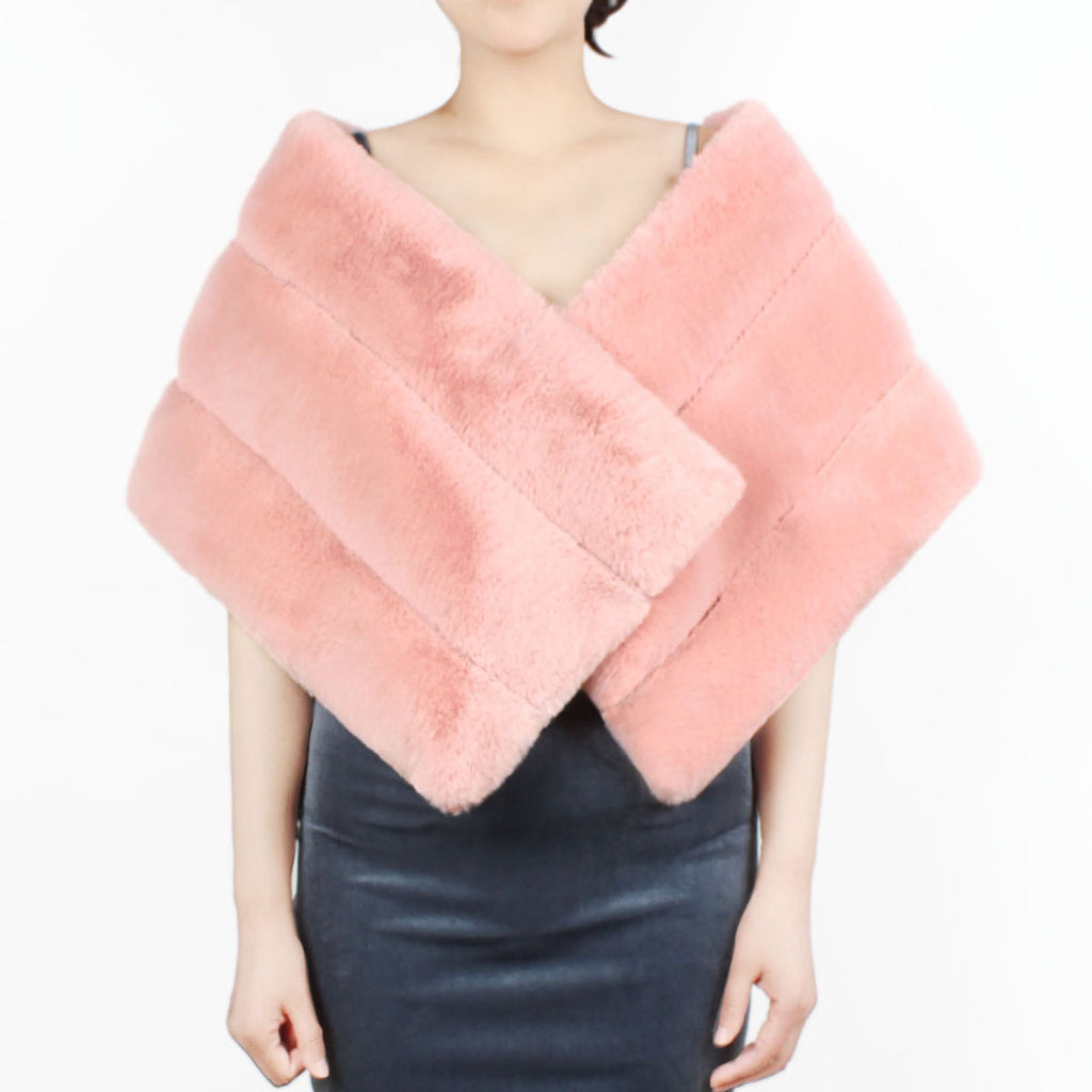 Autumn Winter Real Shot Faux Fur Shawl Fur Cape Women Jackets Shoulder