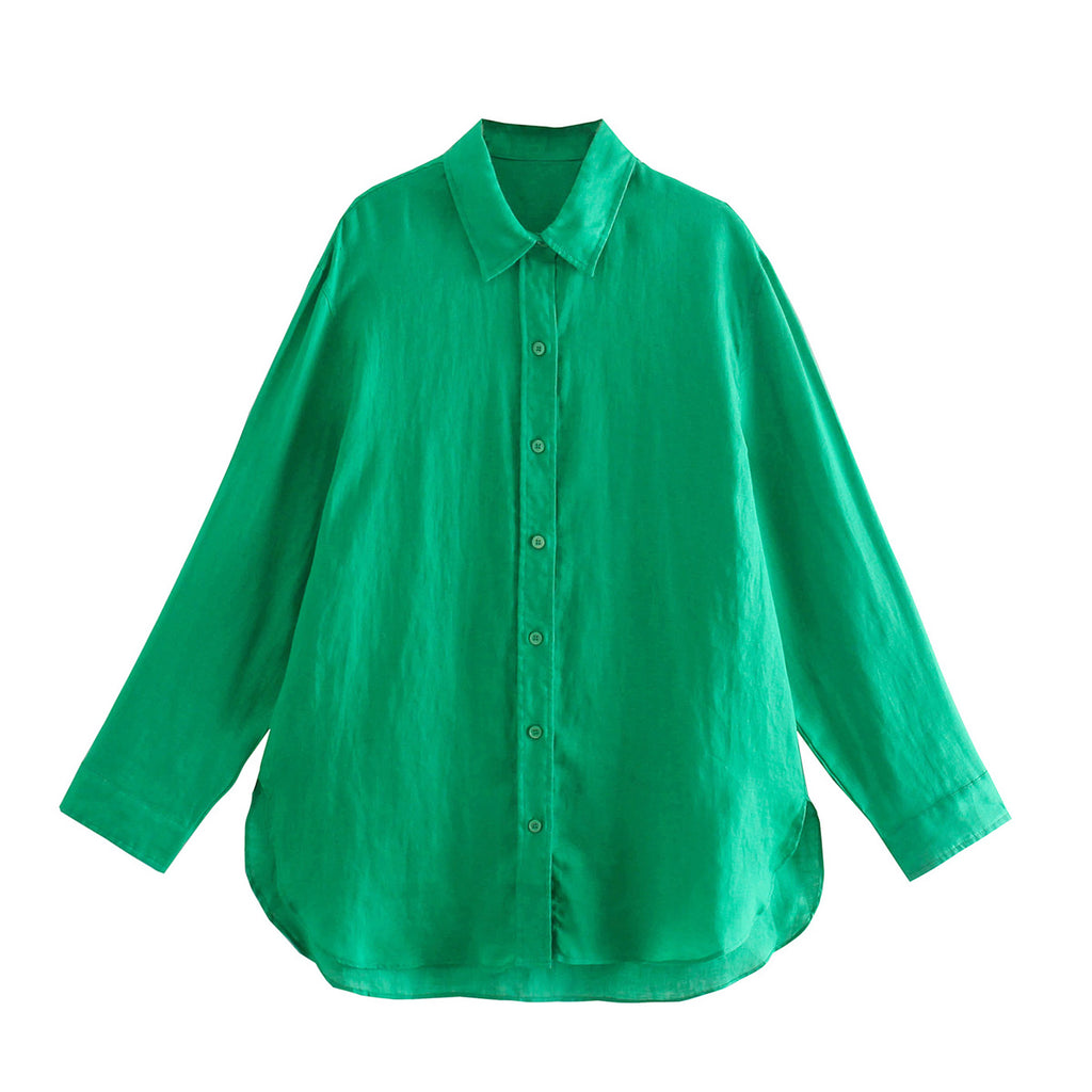Fashion Beauty Loose Single-Breasted Shirt Fall Women Clothing New Oversize Large Casual Shirt