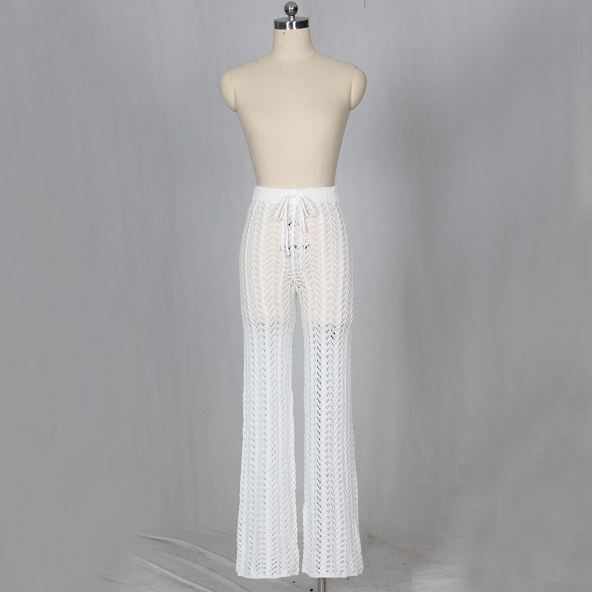 Sexy Women Hollow Out Cutout Knitted Trousers Crocheted Beach Pants