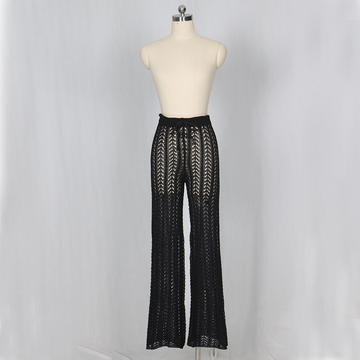 Sexy Women Hollow Out Cutout Knitted Trousers Crocheted Beach Pants