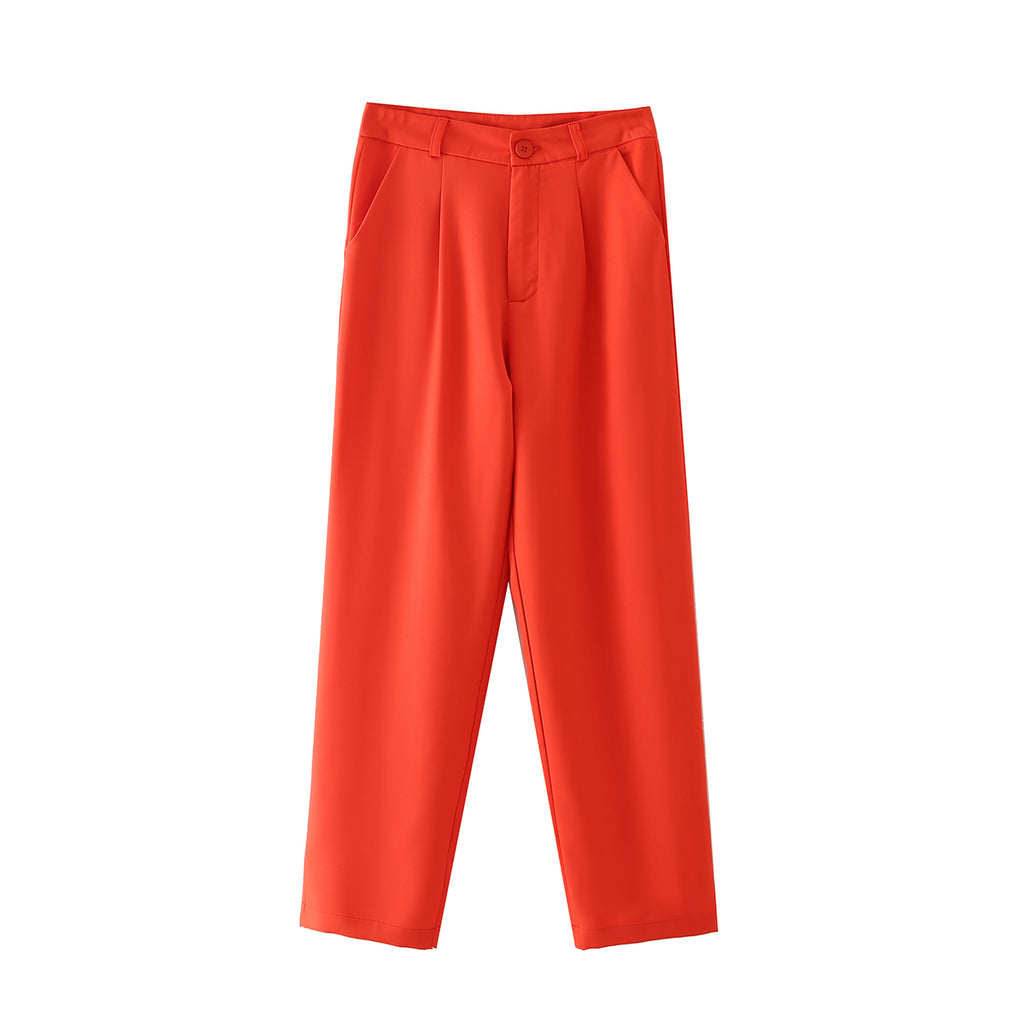 Red Work Pant Women Casual Work Pant Autumn Winter