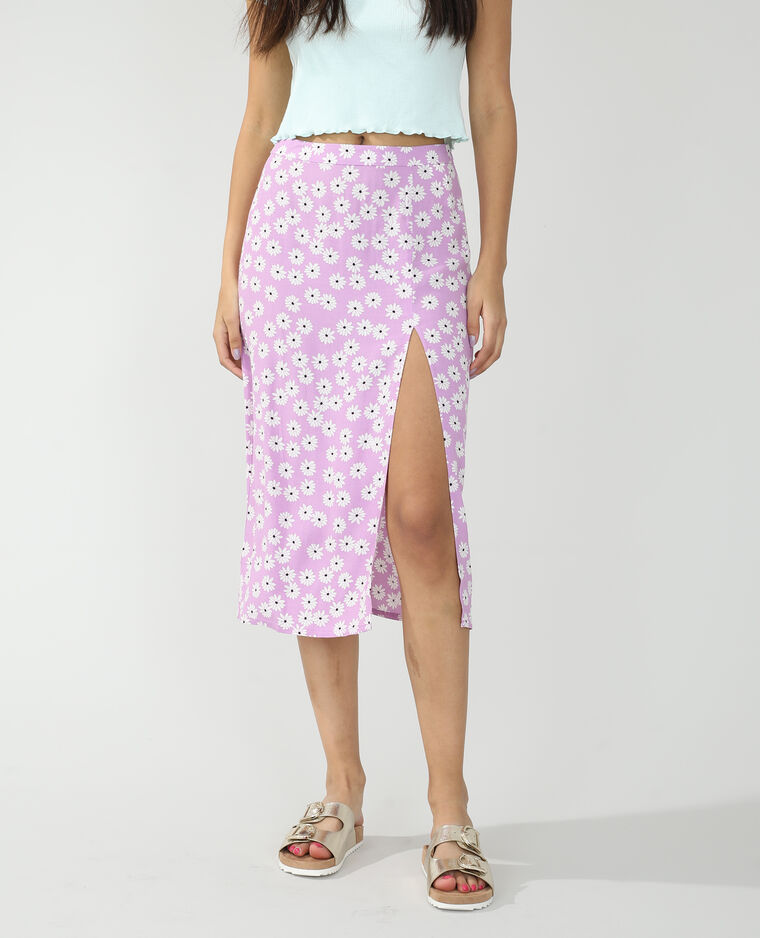 Summer Women Clothing Fashionable Slimming Floral Skirt Midi Skirt