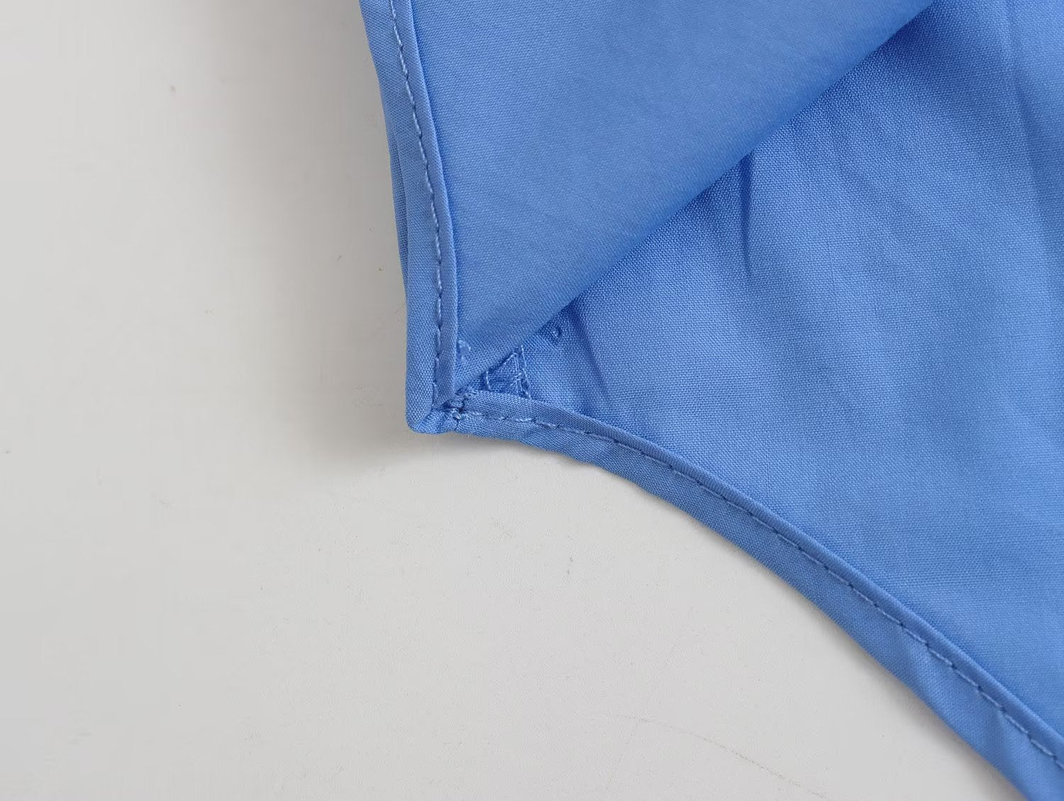 Summer Cotton Solid Color Loose-Fitting Women Shirt Front Rear Collared Poplin Long Sleeve Shirt for Women