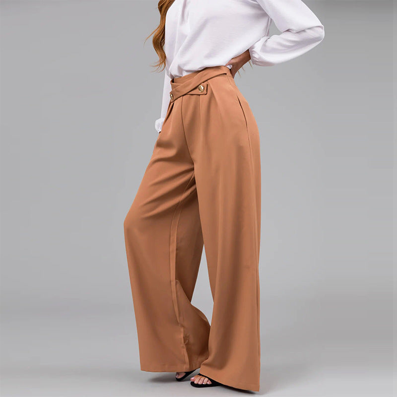Spring Summer Casual Best Seller Loose Type Straight Leg Pants Women