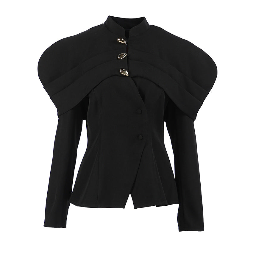 Autumn Winter Office Women Clothing Chanel Coat High Sense Mild Luxury Retro Black Slim Top