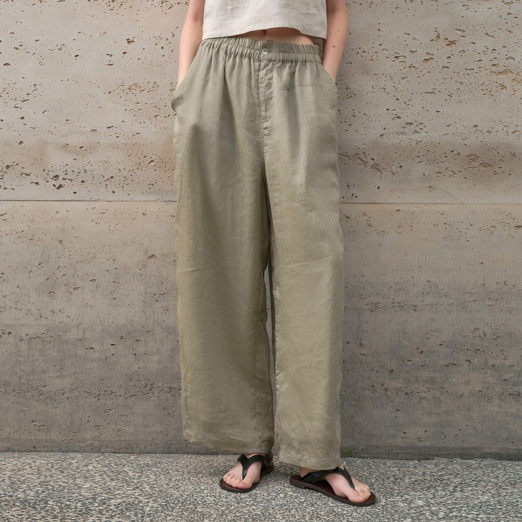 Straight Leg Pants Women Clothing Old Money Loose Slimming Casual Pants Spring Summer Breathable Elastic Waist Pants