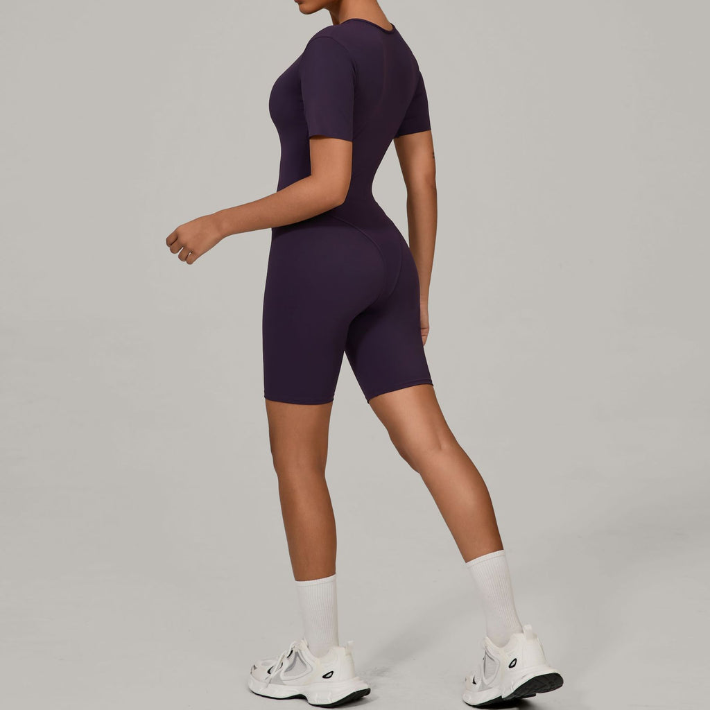 Autumn Sand Dance Tight Breathable Air Sports Yoga Bodysuit Hip Lifting One Piece Quick Drying Yoga Clothes