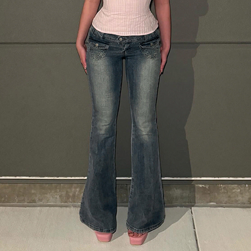 Street Sexy Retro Stretch Bootcut Trousers Retro Slim Spring Summer Jeans Women Trousers Delivery