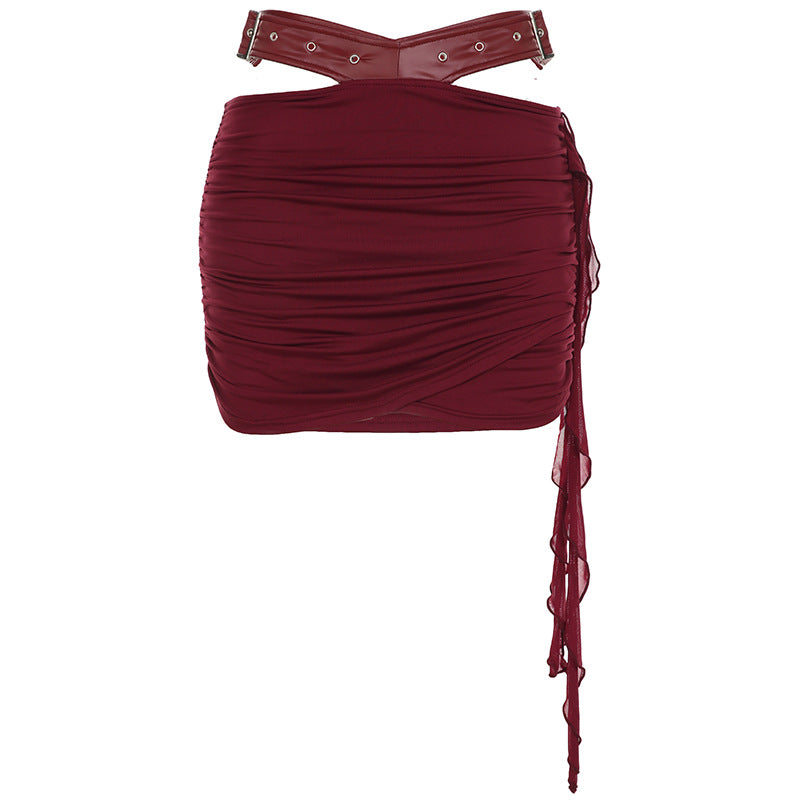 Wine Red Skirt