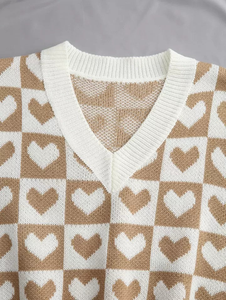 Vest Women Outer Wear Knitted Vest Spring Loose Outerwear Vest Coat