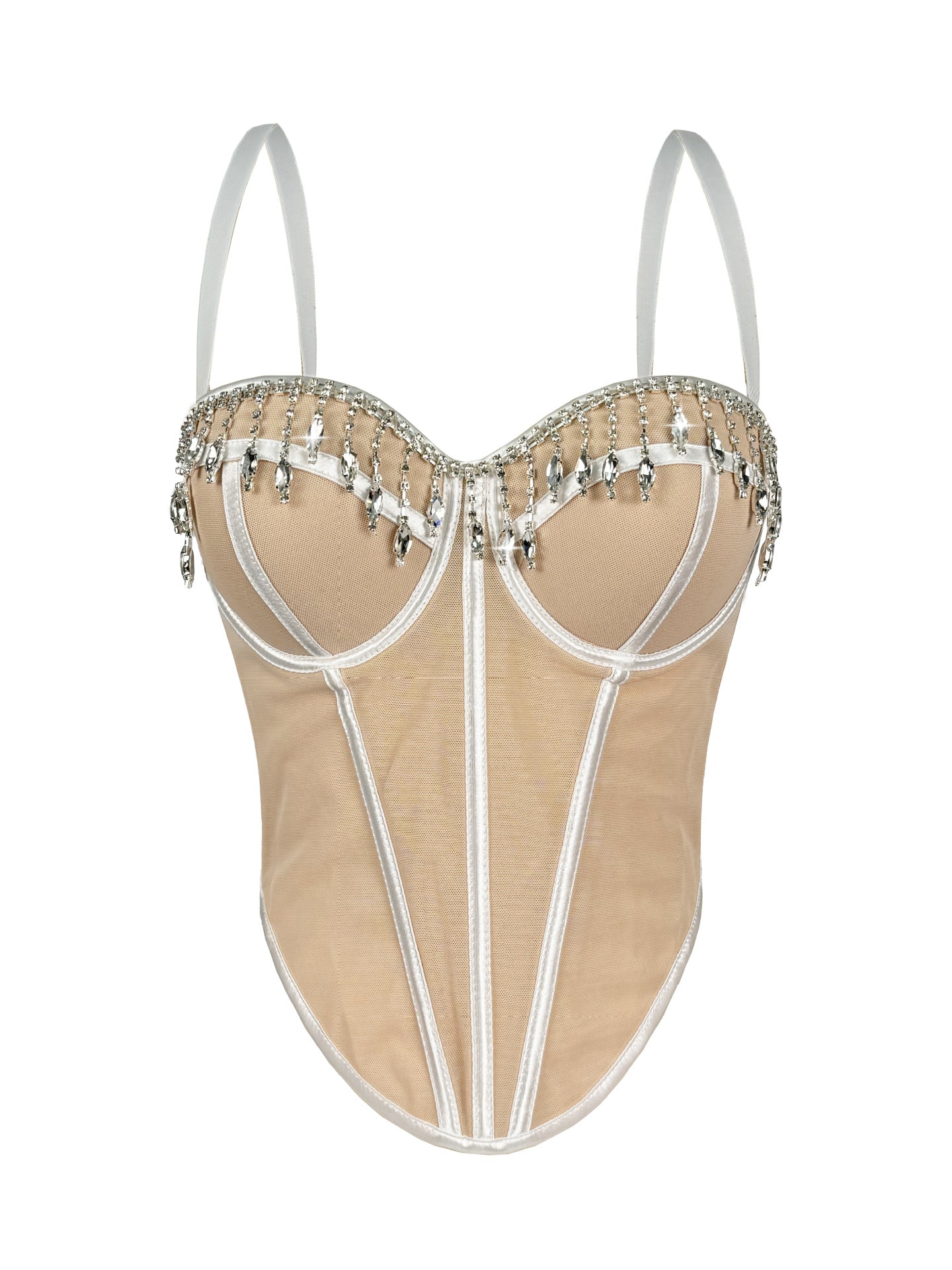 White Stripes on Apricot Background