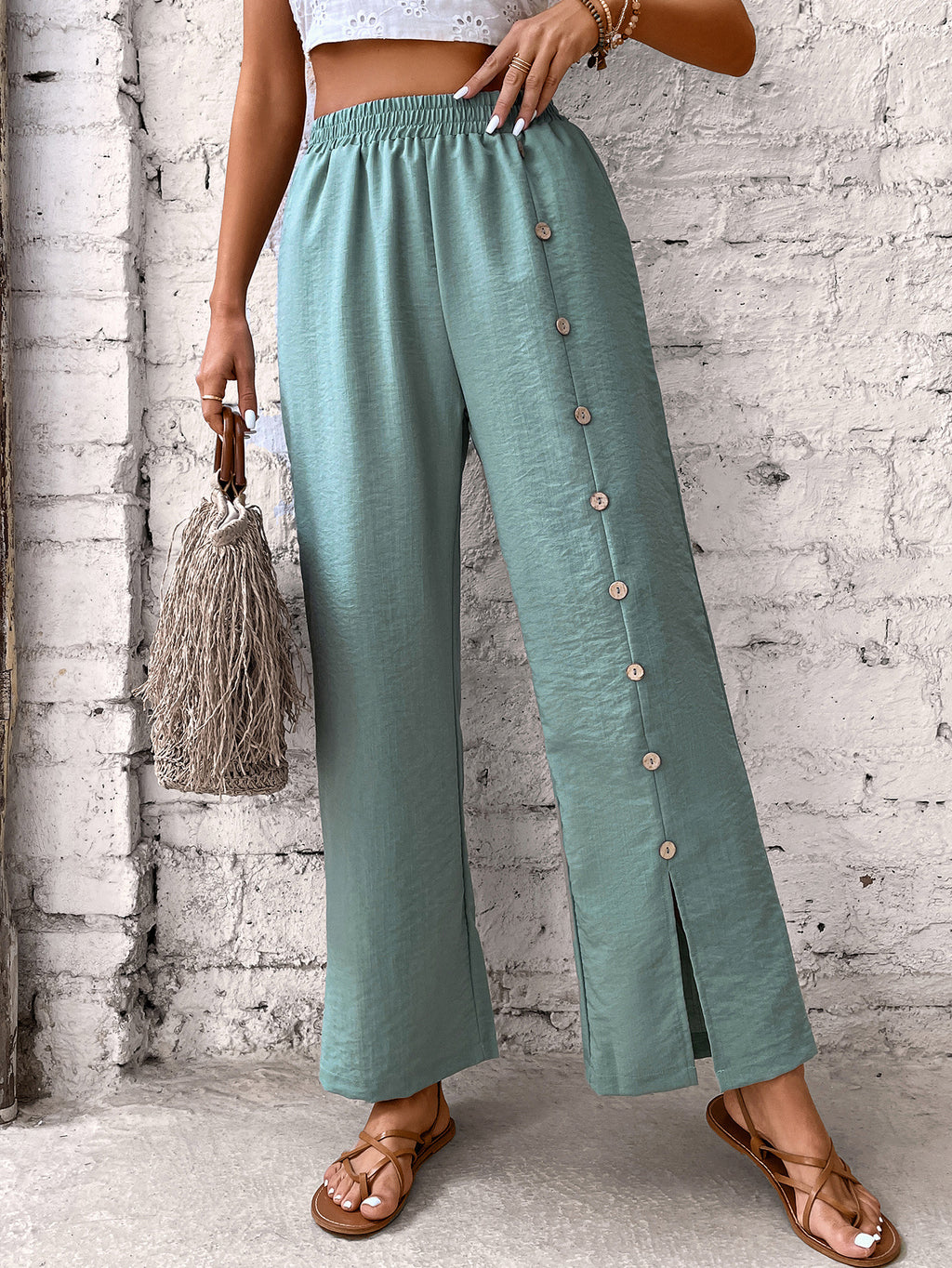 Women Clothing Casual Pants Women Clothing High Waist Slimming Casual