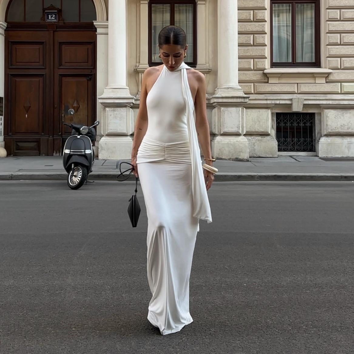 Women Clothing Summer Party Dress Sexy Dress Sleeveless Elegant Maxi Dress