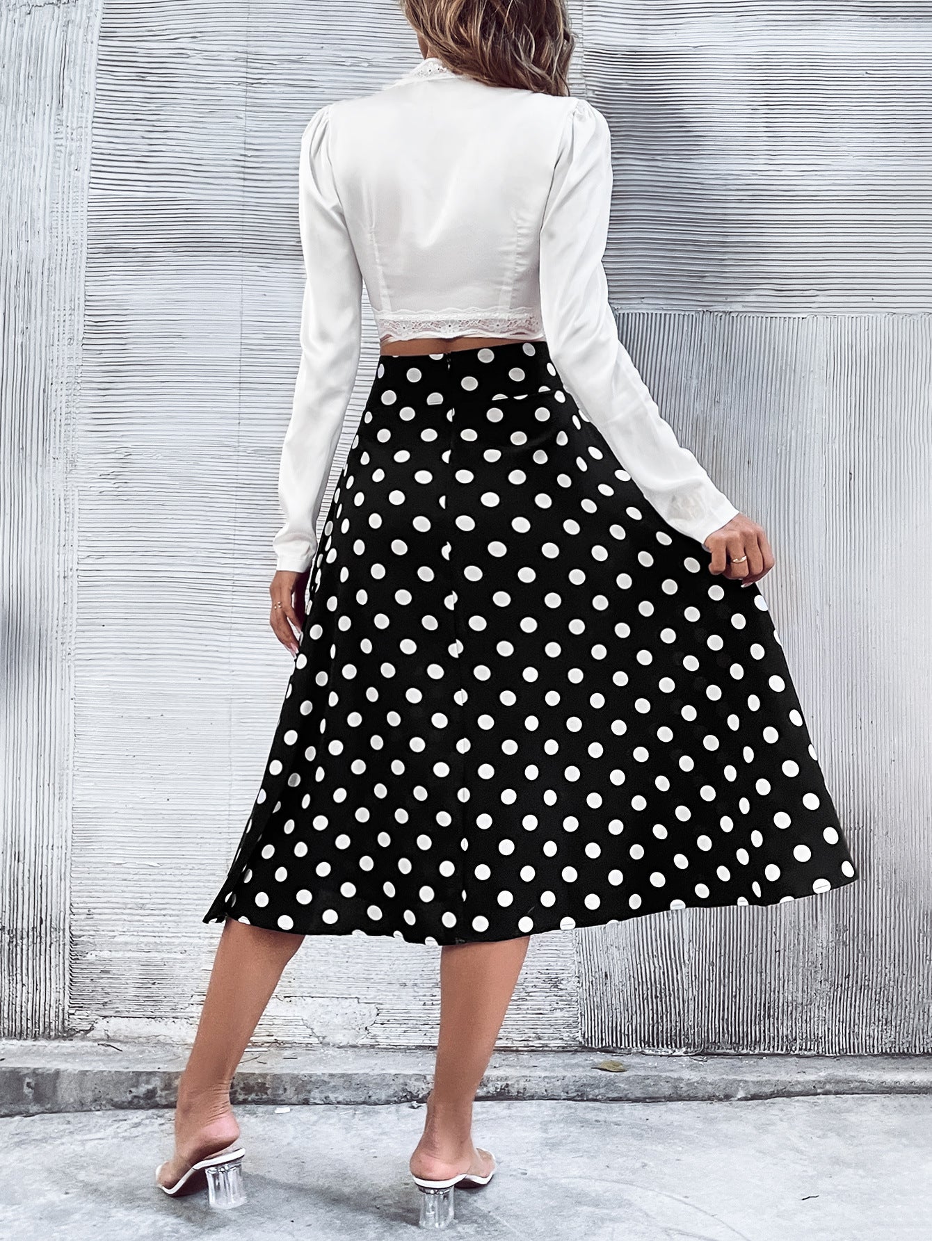 Skirt Women Clothing Corrugated Elegant Long Slim Fit A line Dress