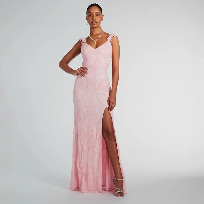 Women Clothing Sexy Sequined Dress All Matching Maxi Dress