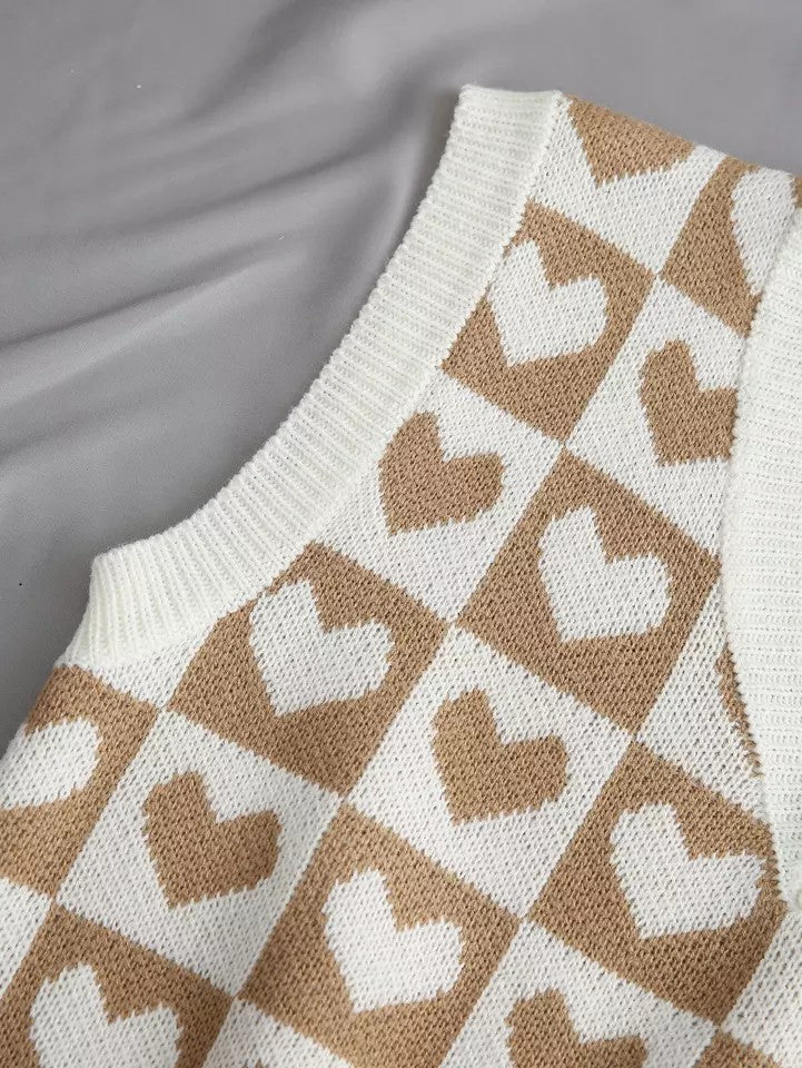 Vest Women Outer Wear Knitted Vest Spring Loose Outerwear Vest Coat