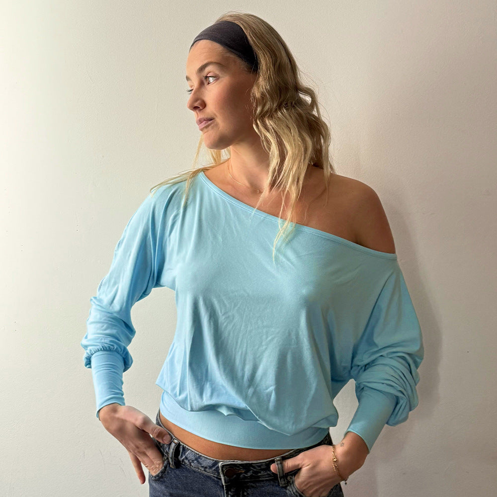 Minimalist Women Long Sleeve Shirt Sexy Sexy Waist Slimming T shirt