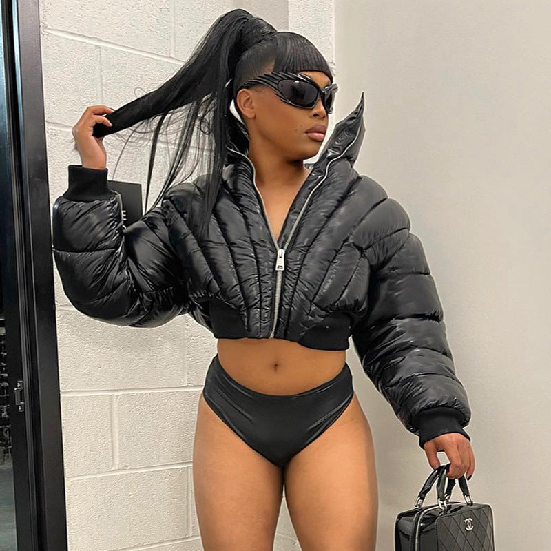 Autumn Winter Women Clothing Short down Coat Cotton Padded Clothes