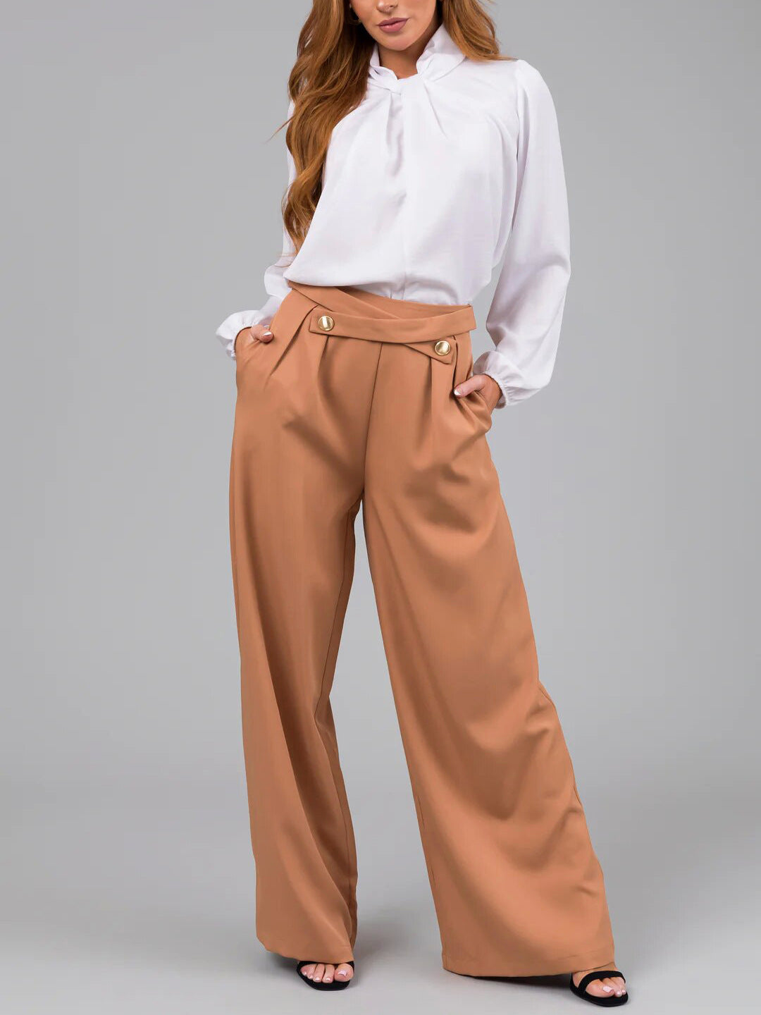 Spring Summer Casual Best Seller Loose Type Straight Leg Pants Women