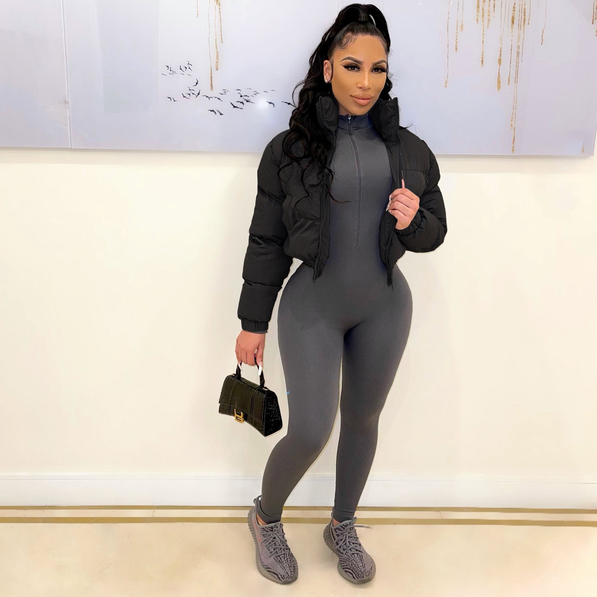 Fall Winter Women Cotton Clothes Short Women Cotton Padded Clothes Jacket