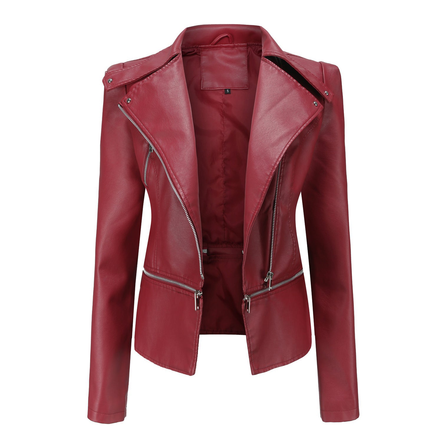 Women Clothing Size New Leather Coat Women Detachable Hem Spring Autumn Coat Women Fashion Casual Jacket