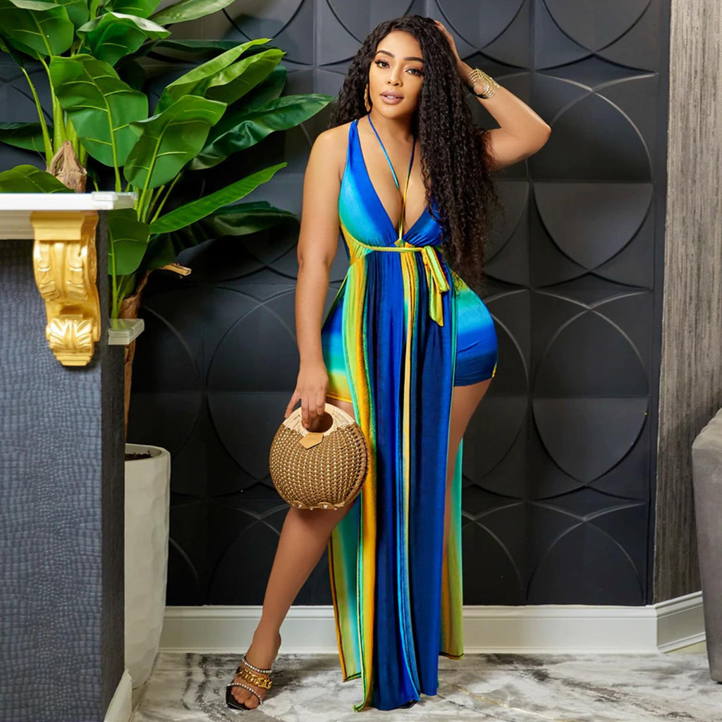 Summer Women Clothing Sexy Digital Printing Siamese Trousers Women