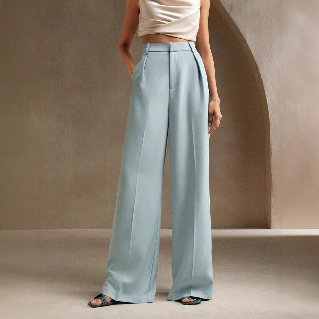 Women Wide Leg Pants Women Spring Autumn High Waist Design Loose Casual Straight Slimming