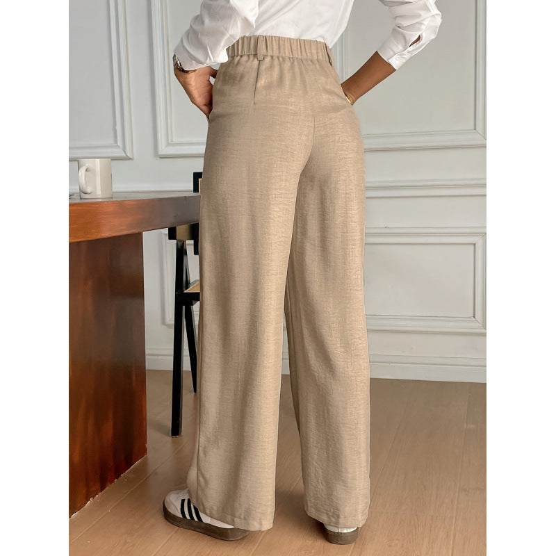 Women Clothing Solid Spring Casual Pants