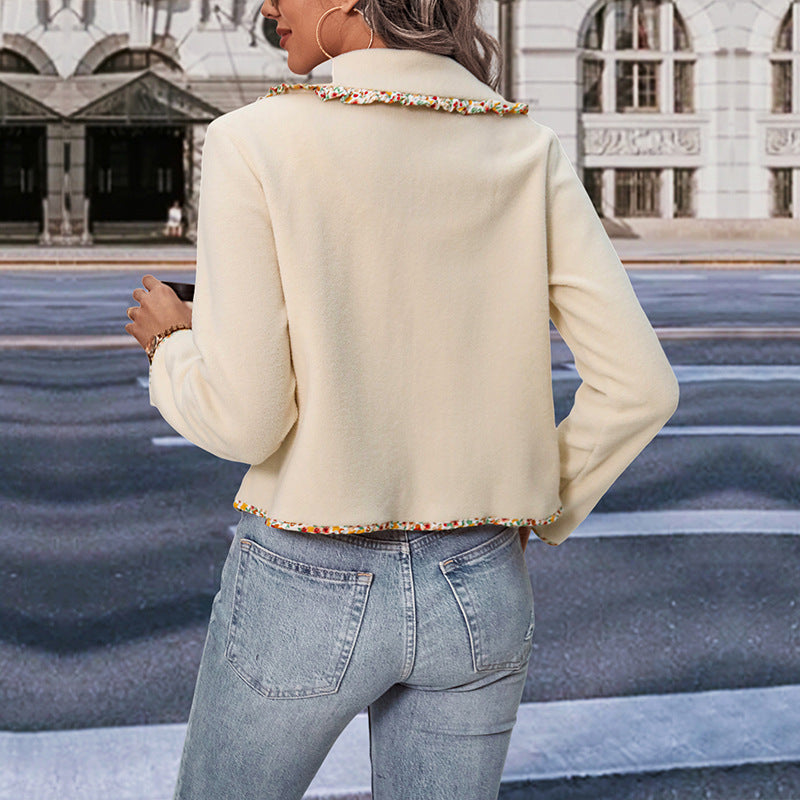 Autumn Winter Women Wear Lace Solid Color Women Jacket