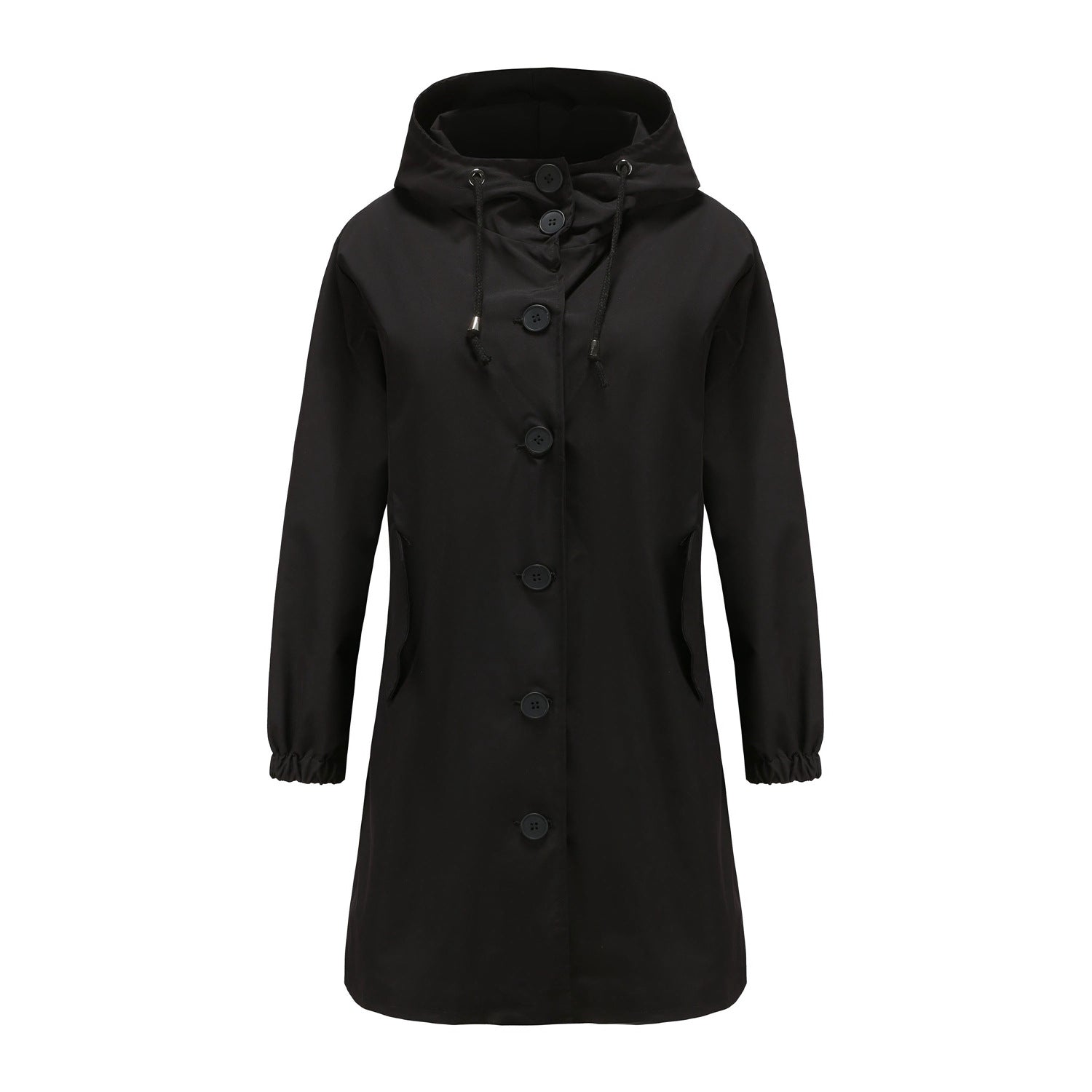 Anorak imperméable automne-hiver pour femme, manteau long décontracté, grande taille, trench-coat d'extérieur
