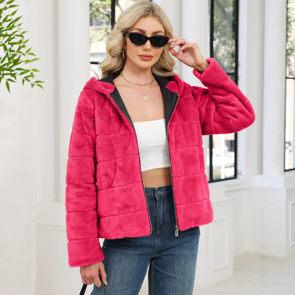 Arrival Autumn Winter Warm Imitation Rabbit Fur Coat Women Faux Fur Jacket