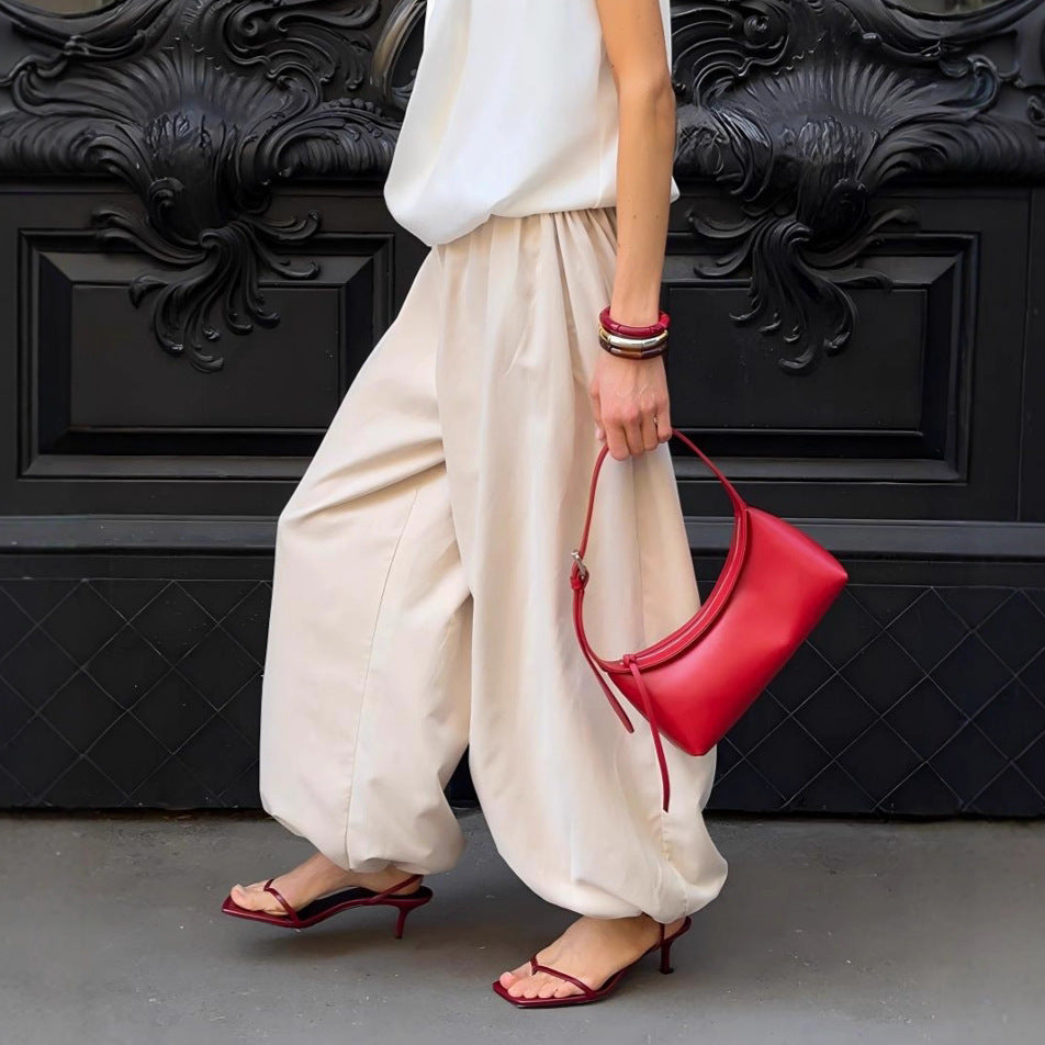 Cotton Bloomers Autumn Street Trend Casual Lazy Wide Leg Trousers Loose Bloomers Women