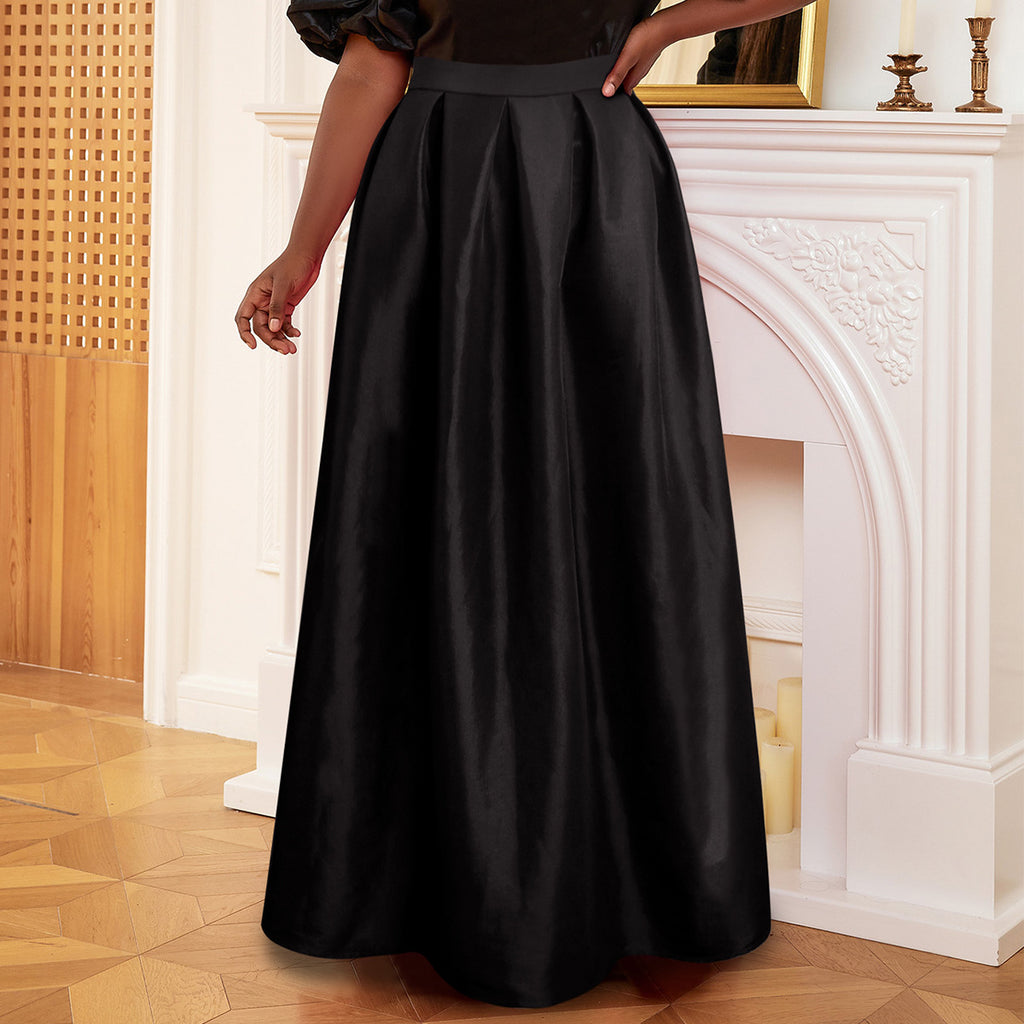 Falda básica a juego para mujer, de moda, holgada, de gran tamaño y estilo boutique.