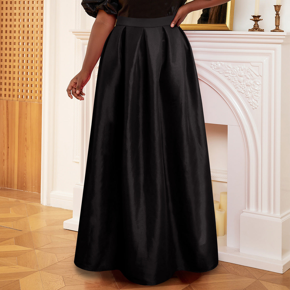 Falda básica a juego para mujer, de moda, holgada, de gran tamaño y estilo boutique.