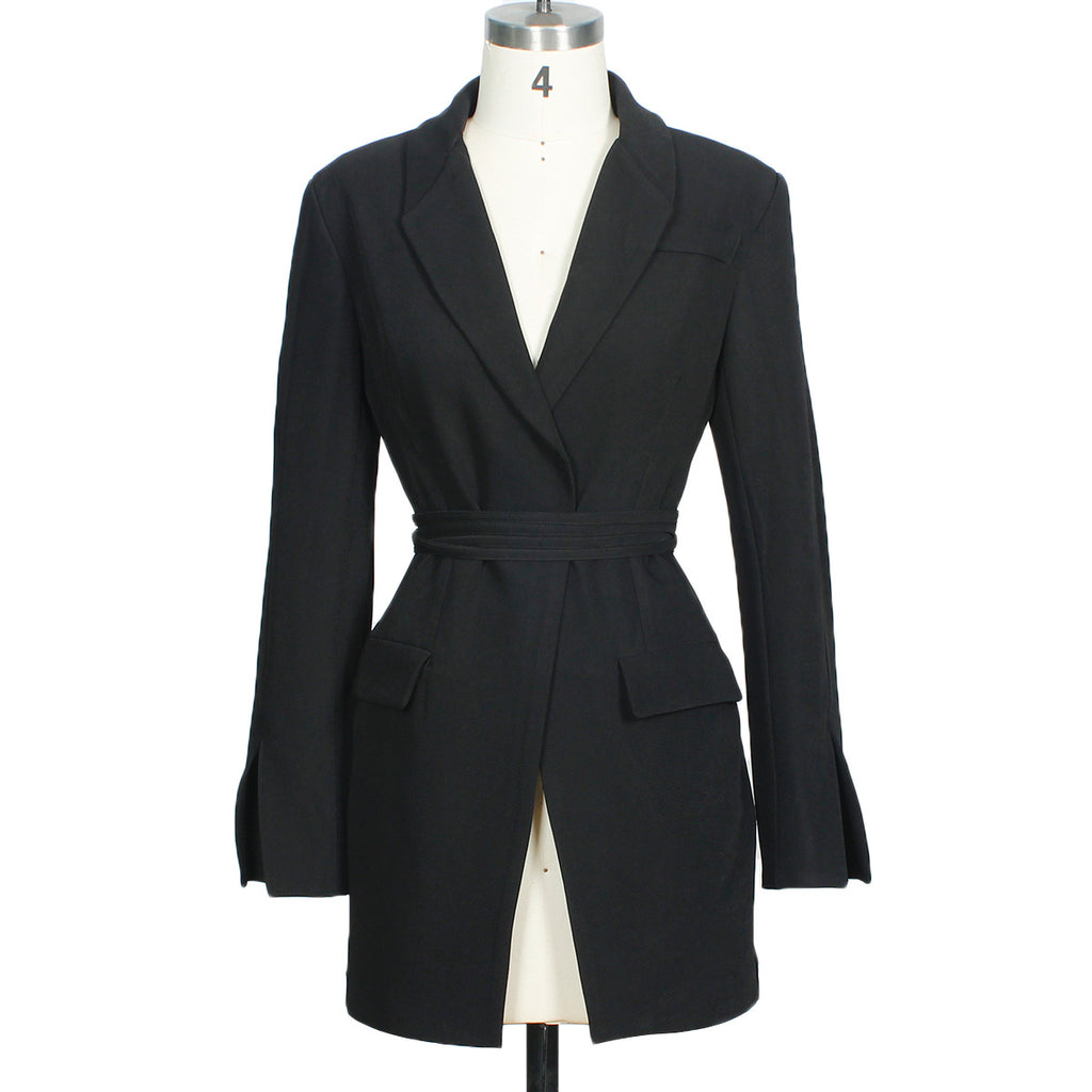 Petit blazer pour femme, style début de printemps, léger et luxueux, coupe décontractée dos nu.