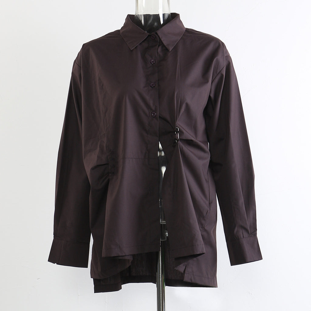 Spring Fitted Waist Figure Flattering Shirt Shacket Women