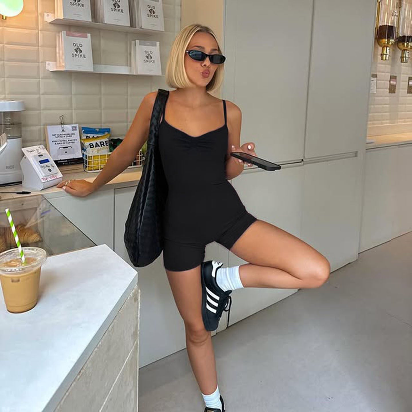 Summer Women Street Sports Solid Color Romper Corset Yoga Fitness Casual Jumpsuit