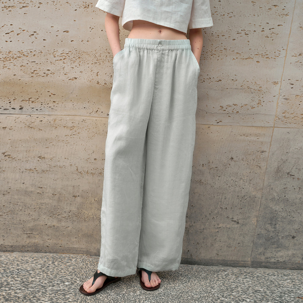 Straight Leg Pants Women Clothing Old Money Loose Slimming Casual Pants Spring Summer Breathable Elastic Waist Pants