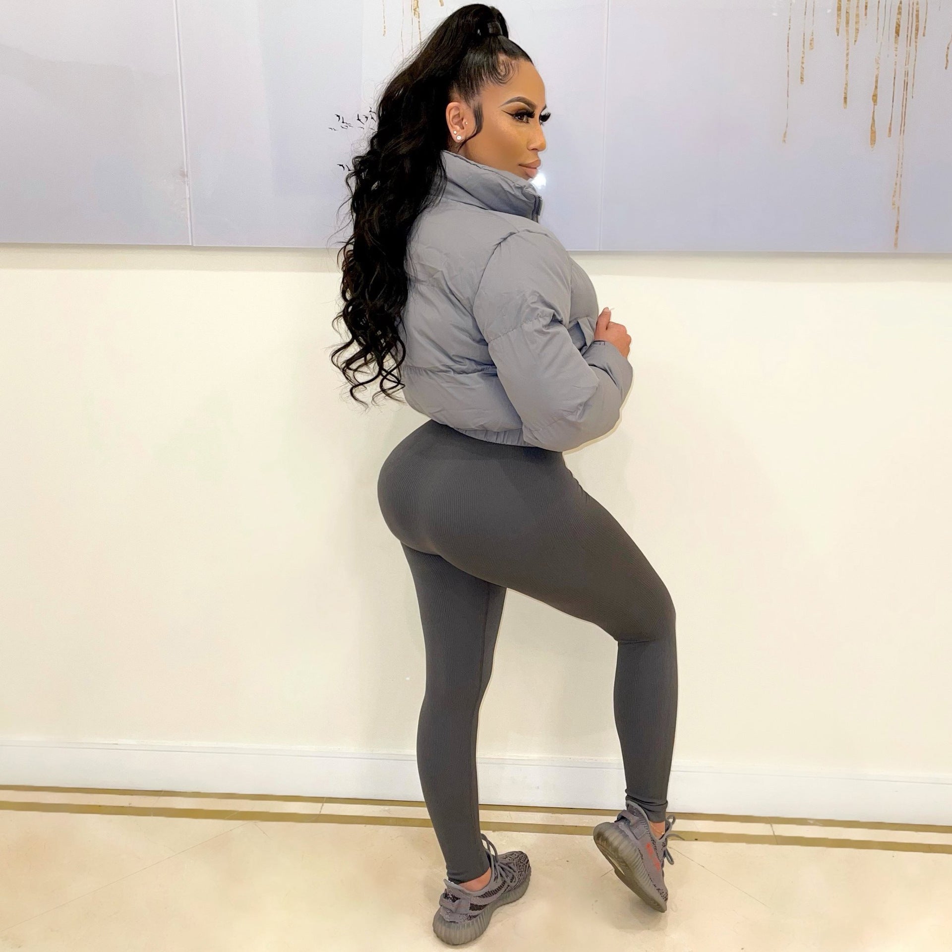 Fall Winter Women Cotton Clothes Short Women Cotton Padded Clothes Jacket