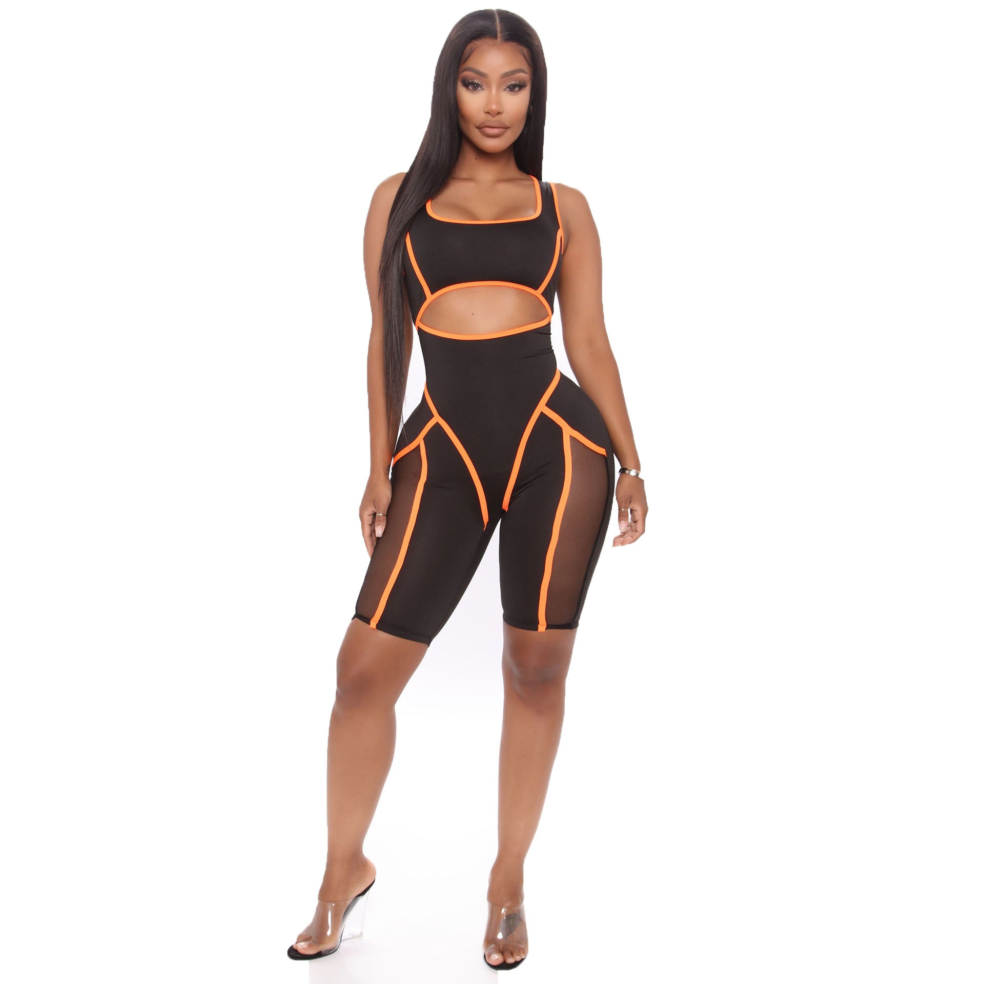 Summer Women Clothing Sexy Tight Color Matching Sleeveless for Women Romper